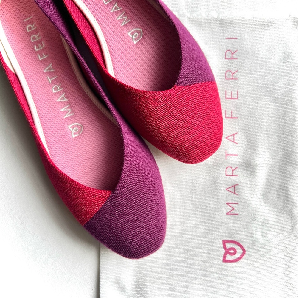 New ROTHY’S x Marta Ferri Cherry Violet Ltd Edition Merino Wool Square Toe 9
